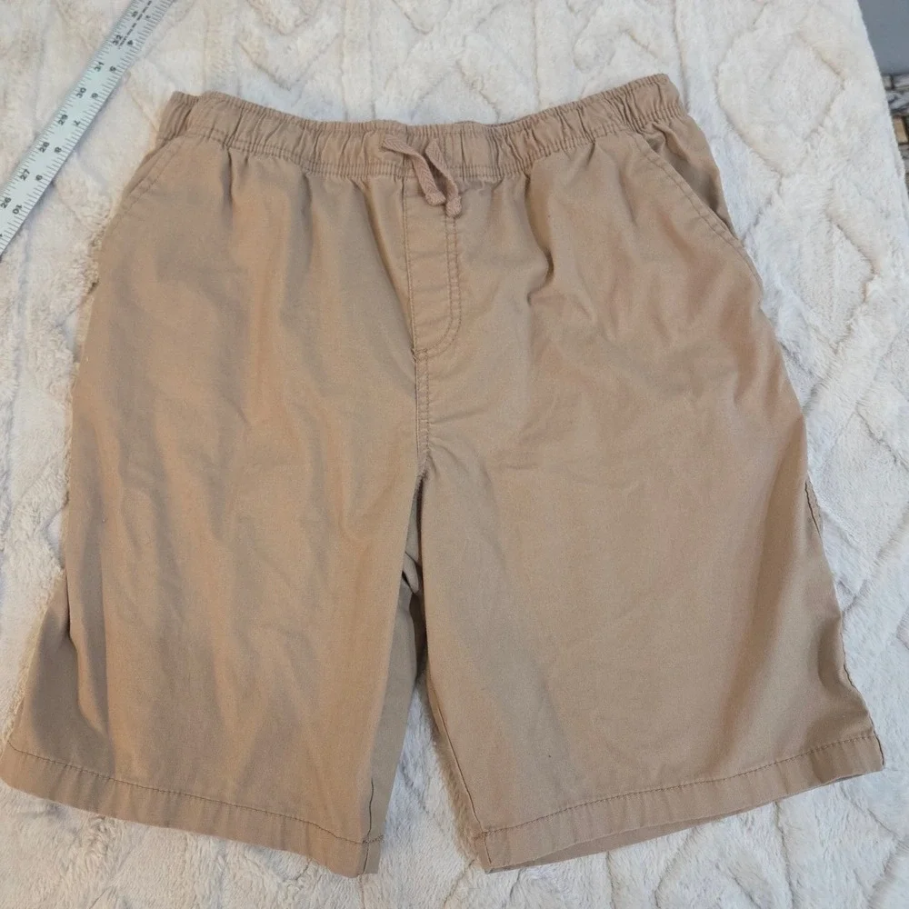 Wonder Nation Boys Tan Khaki Pull On Shorts Size XL 14-16 Husky Drawstring